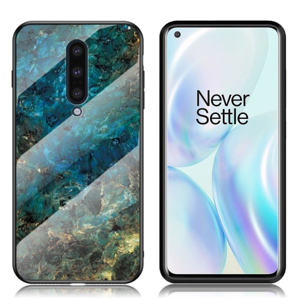 Generic Fantasy Marble Oneplus 8 Cover - Smaragd Green
