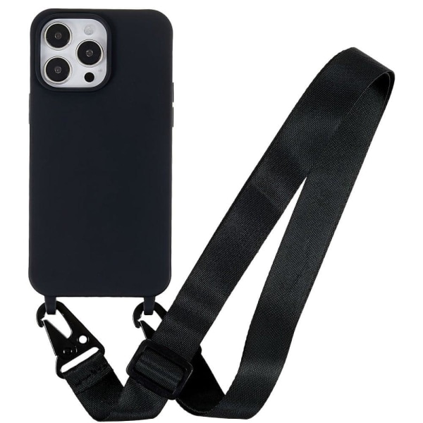 Generic Iphone 14 Pro Matte Cover With Lanyard - Black