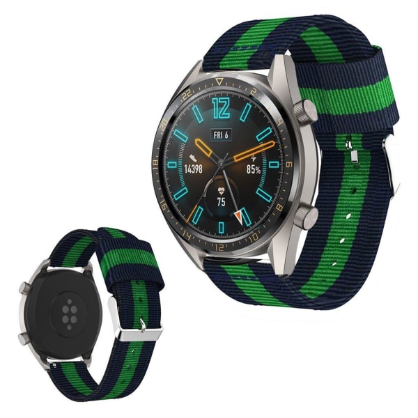 Generic Huawei Watch Gt 2 46mm Nylon Band - Dark Blue / Green