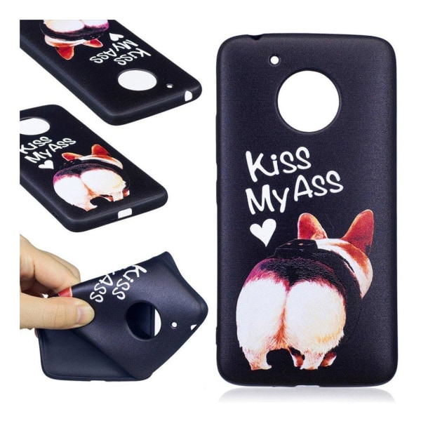 Generic Motorola Moto G5 Blødt Cover Med Smukt Tryk - Kiss My Ass Multicolor