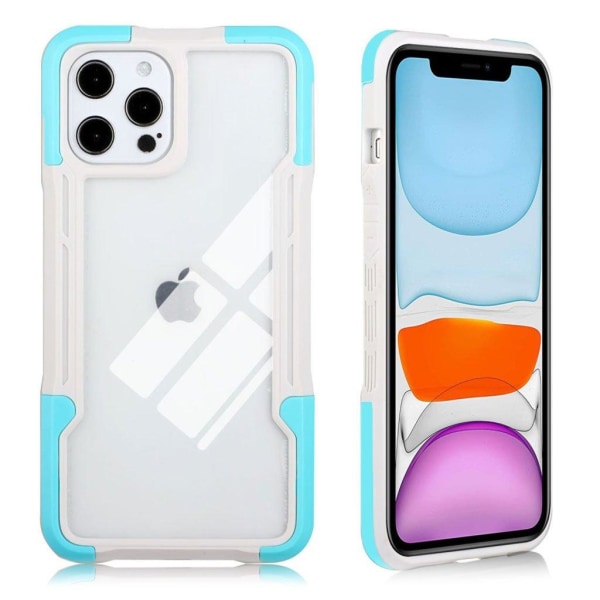 Generic Shockproof Protection Cover Til Iphone 12 Pro Max - Hvid / Blå White