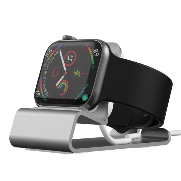 Generic Apple Watch (45mm) T025 Aluminum Charging Dock - Silver Grey
