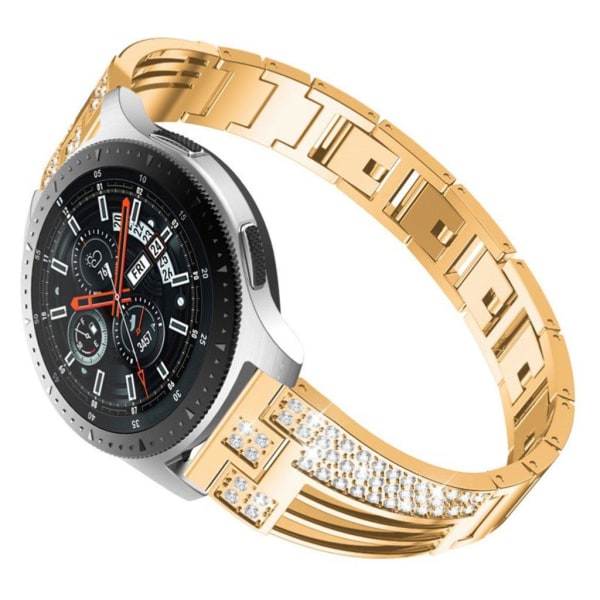 Generic Samsung Galaxy Watch 46mm / Gear S3 Rhinsten Dekorations Urrem - Gold