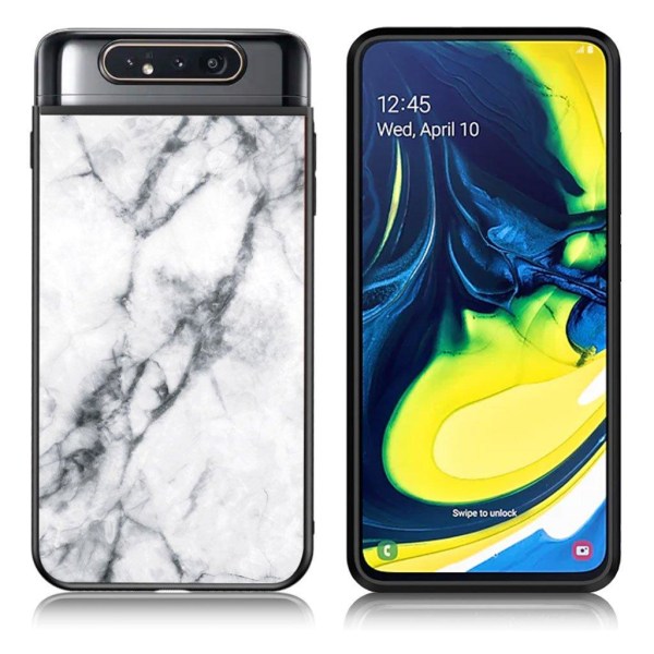 Generic Fantasy Marble Samsung Galaxy A80 Cover - Hvid White
