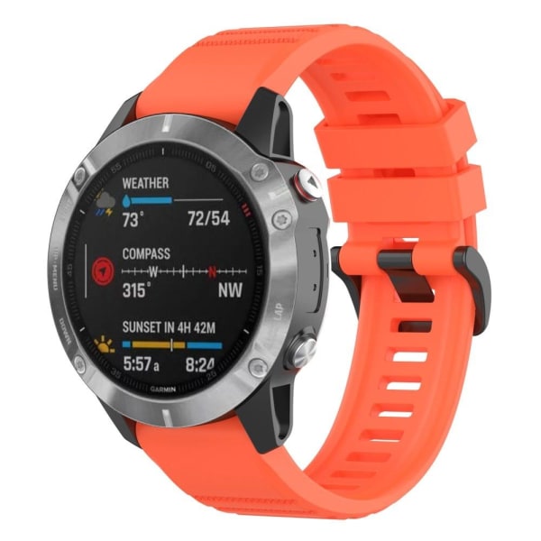 Generic Garmin Epix / Fenix 7 Silicone Watch Strap - Coral Orange