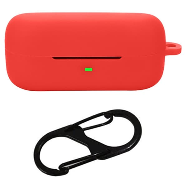 Sony WF-C510 Bluetooth-kuulokkeiden kotelo Pehmeä silikonisuojus, jossa on hukkumisen estävä solki - Punainen