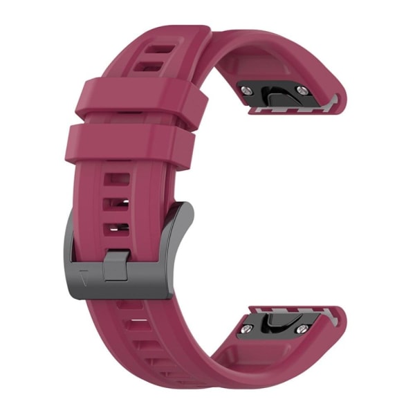 Generic Garmin Fenix 7x / Solar Tactix 7 Silicone Watch Strap - Win Red