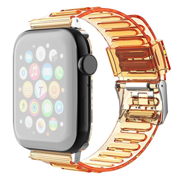 Generic Apple Watch Series 6 / 5 44mm Transparent Style Band - Ora Orange