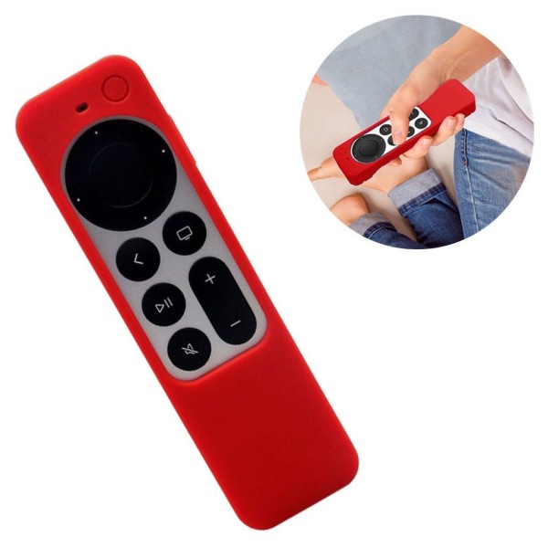 Generic Apple Tv 4k (2021) Remote Controller Silicone Cover - Red