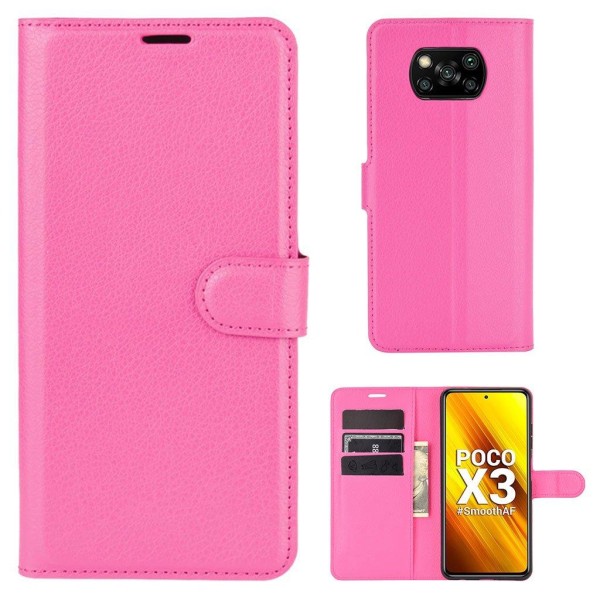 Generic Classic Xiaomi Poco X3 / Nfc Flip Etui - Rose Pink