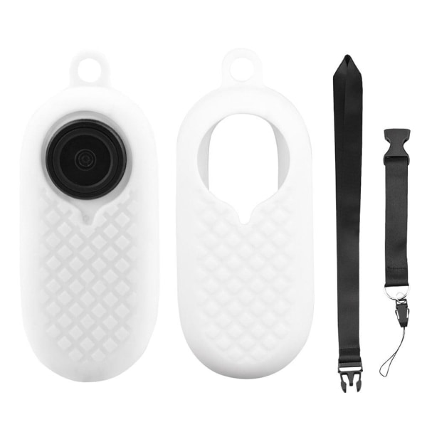 Generic Insta360 Go2 Silicone Cover With Lanyard - White