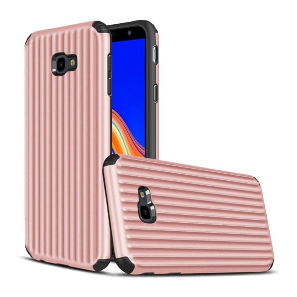 Generic Samsung Galaxy J4 Plus (2018) Kuffert Hybrid Etui - Rødguld Pink