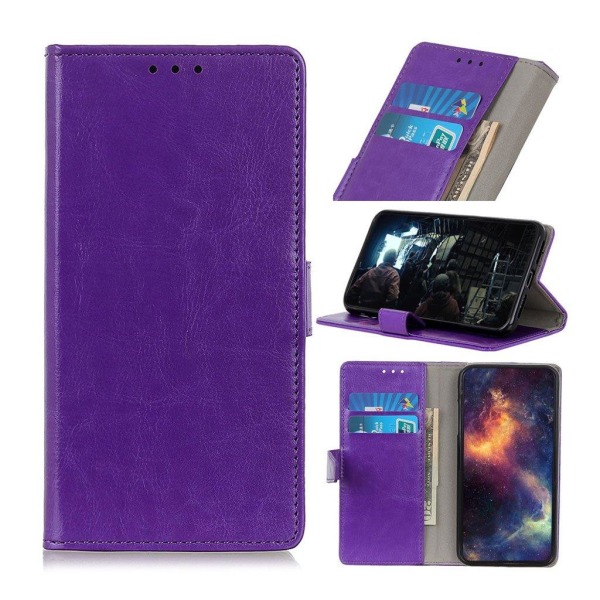 Generic Crazy Horse Nokia 1 Plus Lædercover - Lilla Purple