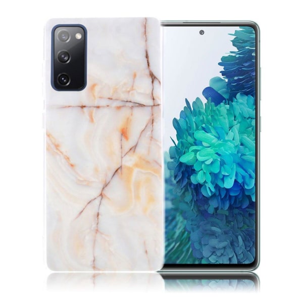 Generic Marble Samsung Galaxy S20 Fe 5g / Cover - Hvid With Orang White