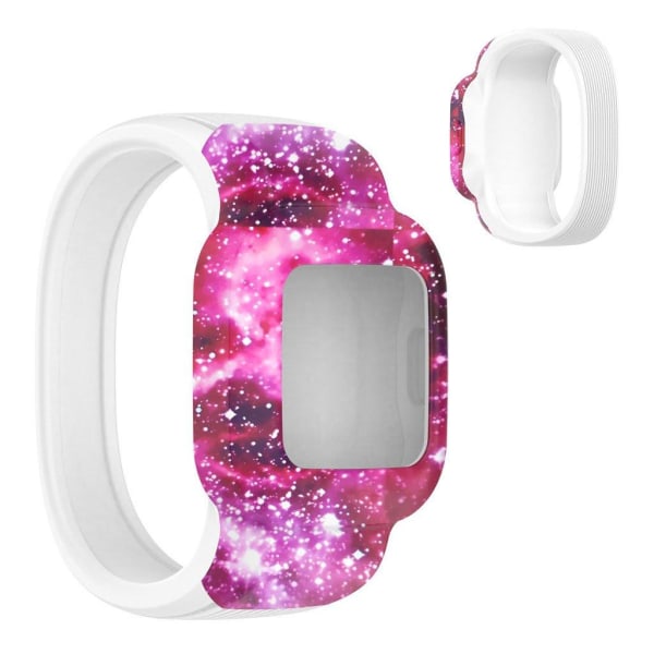 Generic Garmin Vivofit Jr 3 Cool Pattern Silicone Watch Strap - Starry S Pink