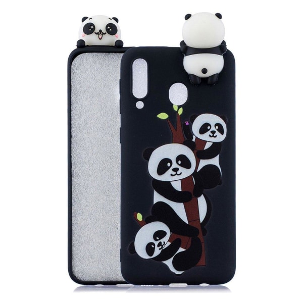 Generic Cute 3d Samsung Galaxy A40 Cover - Træ Pandaer Klatrer En Gren Multicolor