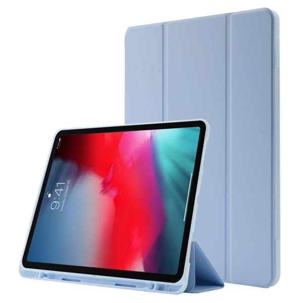 Generic Ipad Pro 12.9 (2022) / (2021) (2020) Tri-fold Leather Case - B Blue