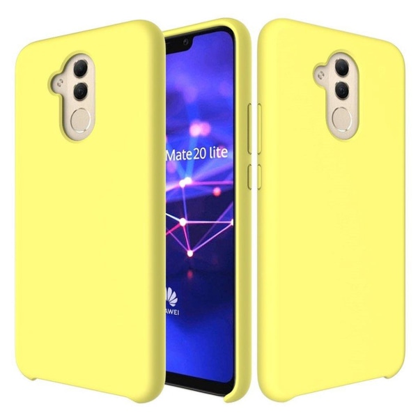 Generic Huawei Mate 20 Lite Flydende Silikone Etui - Gul Yellow