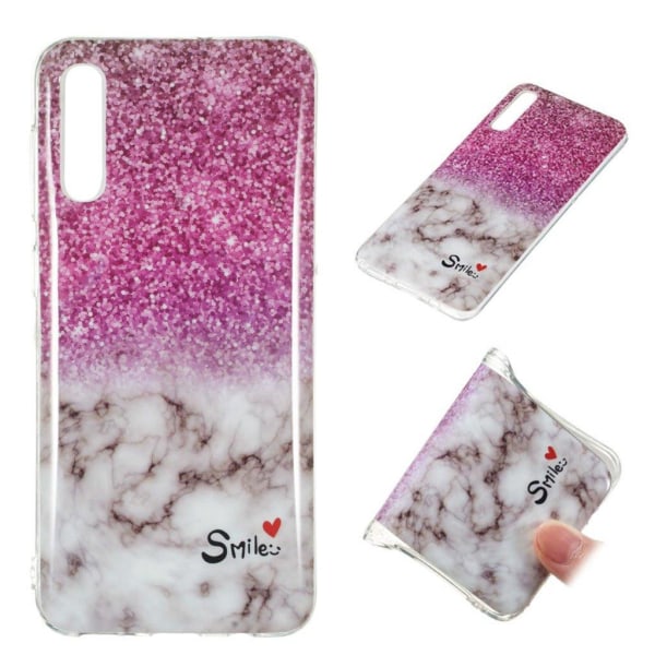 Generic Marble Samsung Galaxy A50 Cover - Skinnende Marmormønster Multicolor