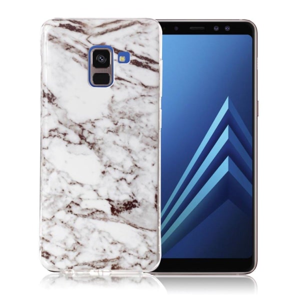 Generic Samsung Galaxy A8 (2018) Beskyttelsesetui I Silikone- Og Plastik Silver Grey