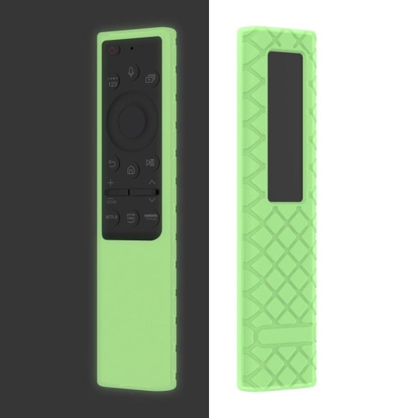Generic Samsung Remote Bn59 Rhombus Style Silicone Cover - Luminous Gree Green