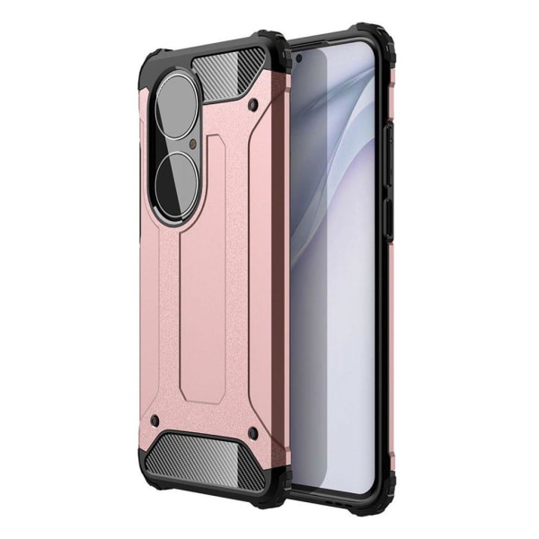 Generic Armour Guard Case - Huawei P50 Pro Rødguld Pink