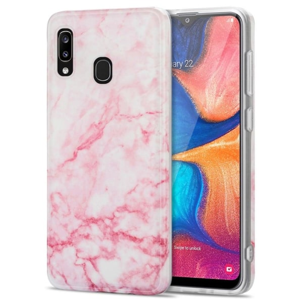 Generic Marble Samsung Galaxy A20 / A30 Etui - Light Lyserød Marmor Pink