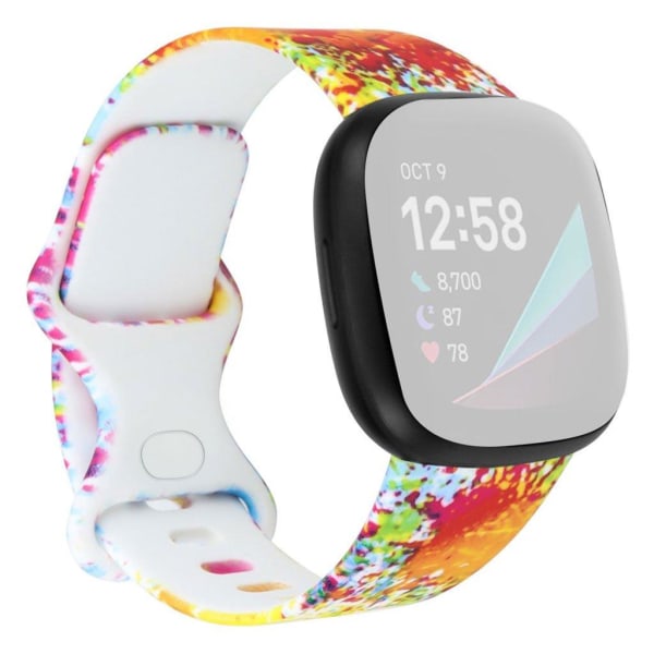 Generic Unique Pattern In Silicone Watch Band For Fitbit Versa 3 - Color Multicolor