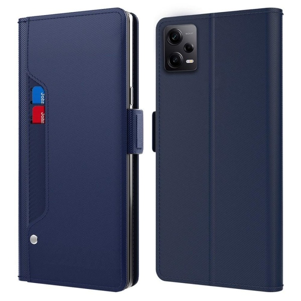 Generic Phone Etui Med Make-up Mirror Og Slick Design Til Xiaomi Redmi N Blue