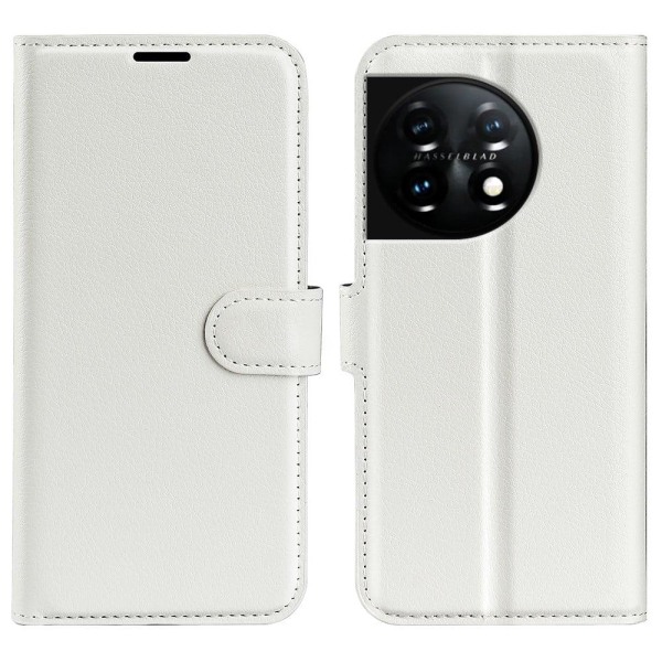 Generic Klassisk Oneplus 11 Flip Etui - Hvid White