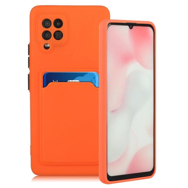 Generic Card Holder Cover Til Samsung Galaxy A42 5g - Orange