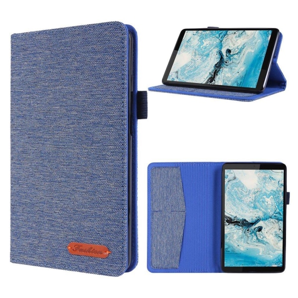 Generic Lenovo Tab M7 Klæde Theme Læder Etui - Blå Blue