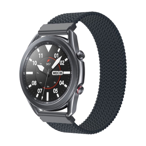 Generic Samsung Galaxy Watch 3 (45mm) Elastic Nylon Strap - Charco Black