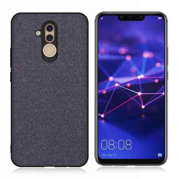 Generic Huawei Mate 20 Lite Stof Tekstur Etui - Mørkeblå Blue