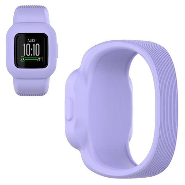 Generic Garmin Vivofit Jr 3 Silicone Watch Strap - Light Purple / Size: