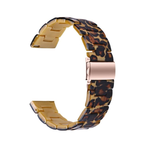 Generic 20mm Smooth Resin Watch Strap For Garmin - Leopard Print Multicolor