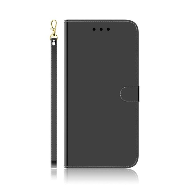 Generic Mirror Samsung Galaxy A21 Flip Etui - Sort Black