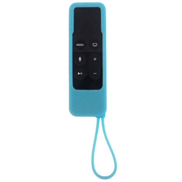 Generic Silicone Cover With Lanyard For Apple Tv 4k - Luminous Blue