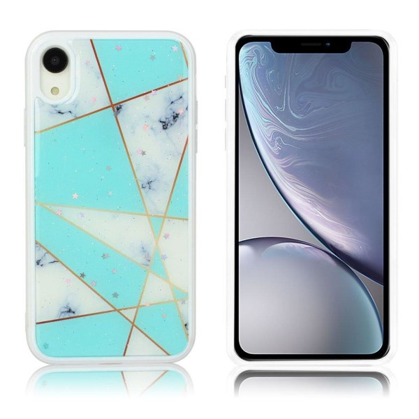 Generic Marble Iphone Xr Etui - Green Og Hvid Marmor
