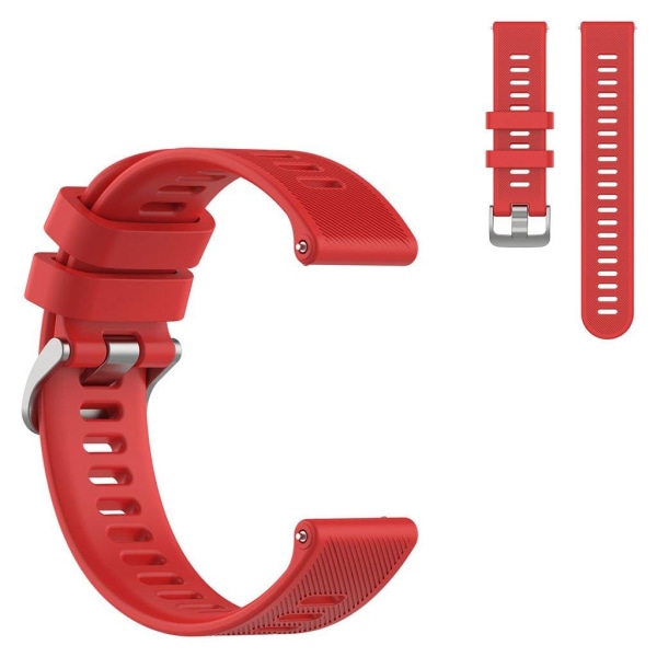 Generic 20mm Twill Texture Silicone Watch Strap For Garmin Forerunner 15 Red