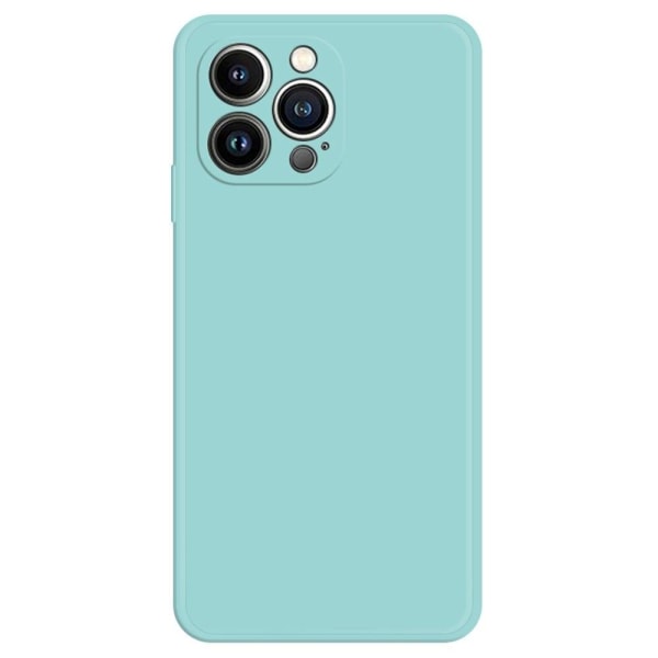 Generic Beveled Anti-drop Rubberized Cover For Iphone 13 Pro Max - Cyan Green