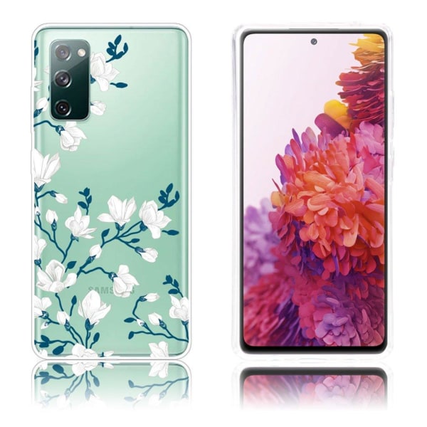 Generic Deco Samsung Galaxy S20 Fe 5g / Etui - Hvide Blomster White