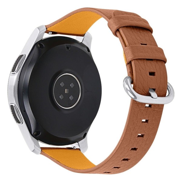 Generic Amazfit Stratos 2 / 2s Litchi Cowhide Leather Watch St Brown