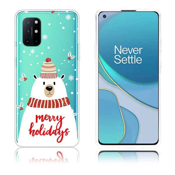 Generic Christmas Oneplus 8t Etui - Merry Holidays White