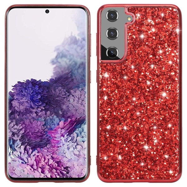 Generic Glitter Samsung Galaxy S22 Plus Case - Red