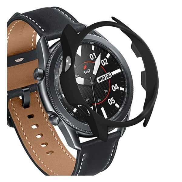 Generic Gummieret Holdbar Ramme Til Samsung Galaxy Watch 3 (45mm) - Sort Black