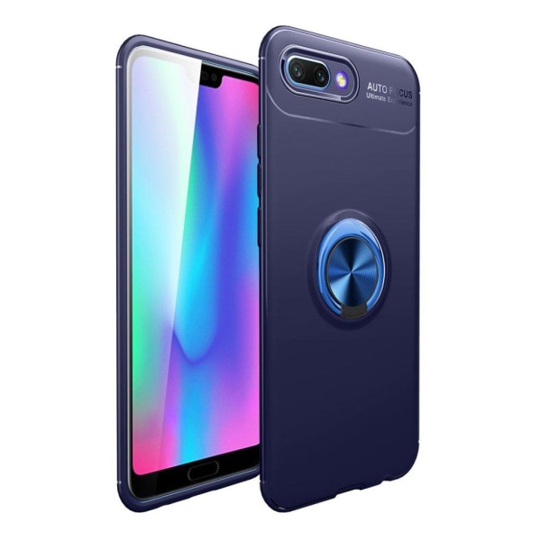 Generic Huawei Honor 10 Mobiletui I Plastik Og Silikone Med Fingerrings- Blue