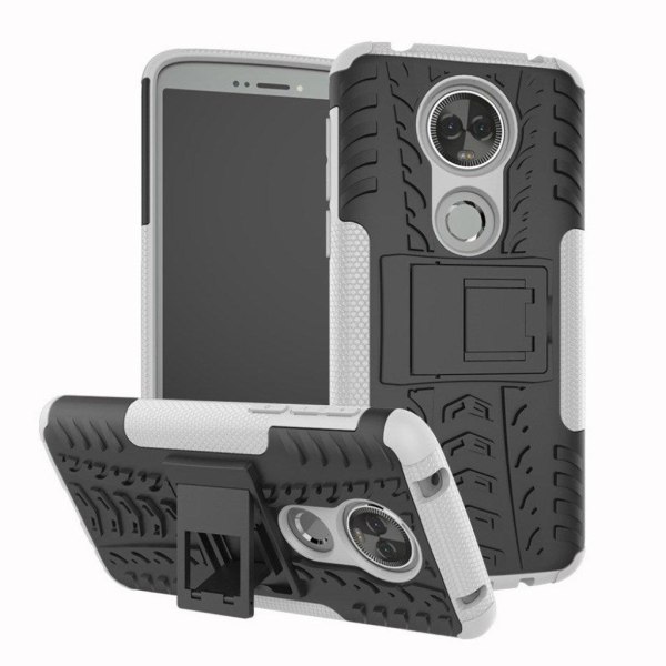 Generic Motorola Moto E5 Plus Beskyttelsesetui I Silikone Og Plastik Med White