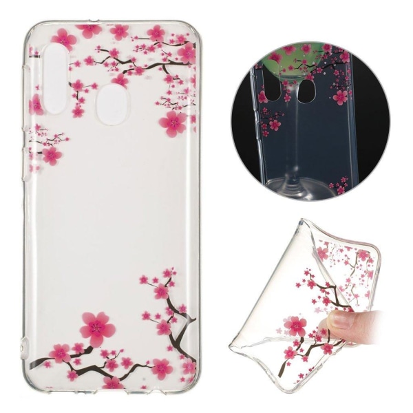 Generic Deco Samsung Galaxy A20e Cover - Lyserød Blomster Pink