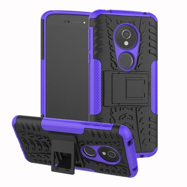 Generic Motorola Moto E5 / G6 Play Anti-slip Silicone Combo Case - Purpl Purple